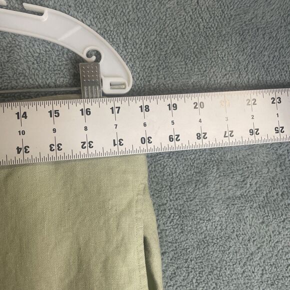 Outfit JPR Pants Womens Medium Green 100% Linen Elastic Waist‎ Pockets Vacation - Picture 6 of 10